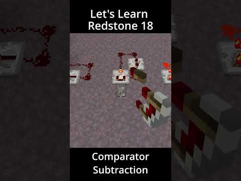 TheUniverseWithinArt - Let's Learn Redstone | 18 Comparator Subtraction Mode | Minecraft Bedrock Redstone Tutorial