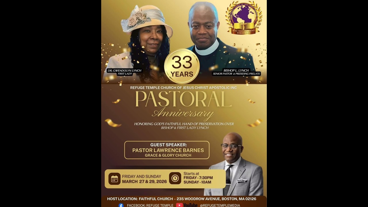 33rd Pastoral Anniversary Celebration | Bishop Lynval Lynch (Sunday Morning Service)