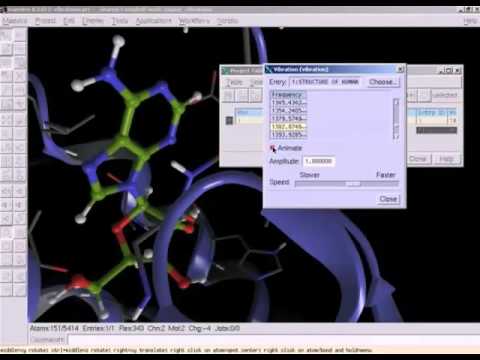 Visualization of ligand vibrational frequencies calculated by QSite