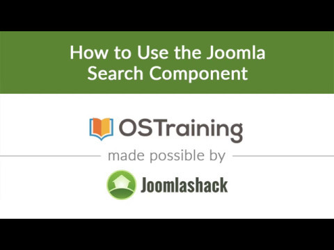 Joomla Beginner Class Lesson 26 How to Use the Joomla Search Component