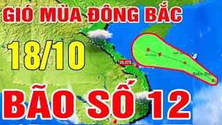 Dự báo thời tiết hôm nay mới nhất ngày 18/10 | Tin Bão Số 12 Mới Nhất | Dự báo thời tiết 3 ngày tới