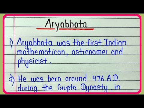 Aryabhatta essay in english 10 lines || About Aryabhata 10 lines short biography