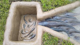 Amazing Hole Fish Trap- Smart Boy Build Fish Trap 
