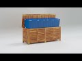 Coffre de jardin avec jalousies 150x50x56 cm bois massif d’acacia | video 1