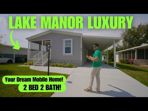 Luxury Living in the Lake Manor Mobile Home | Full Tour of a Stylish Home with Porch Space!