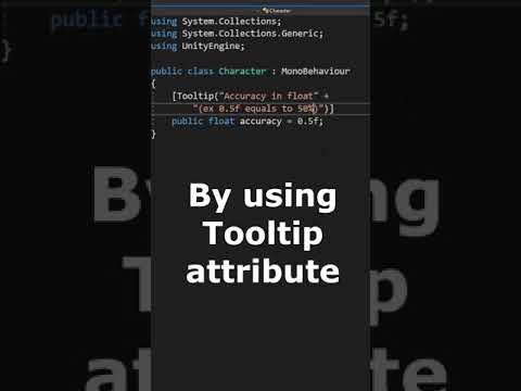 Unity Variable Tooltip #Unity #Short #Tips
