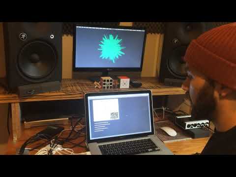 Max MSP WiiChuck FM Synth + Visuals Demo (by Sean Tianihad)