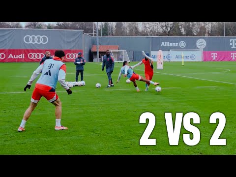 Olise-Tunnler und Bischof zum Gamewinner? 👀 – Intensives 2 vs 2 im Training | FC Bayern