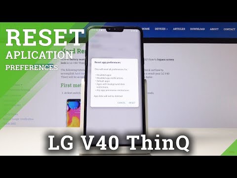 How to Reset App Settings in LG V40 ThinQ