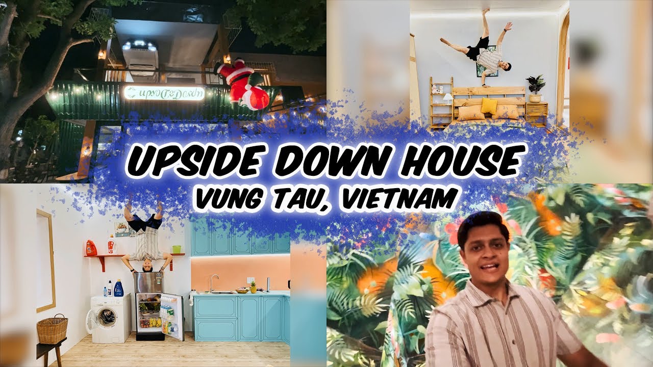 A traveler visits Upside-Down House in this video.