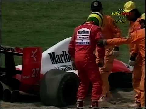 Ayrton Senna retires from the lead - 1990 San Marino Grand Prix at Imola