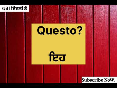 Learn Italian🇮🇹In Punjabi 2024||Daily uses word for beginners #italianlanguagelearning #study