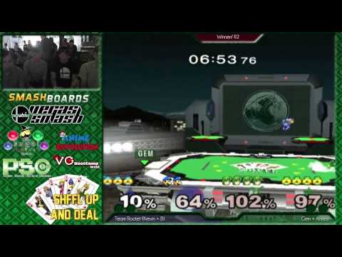 Melee - SHFFL - Doubles - W2 - Krevin + B (blue) vs Gem + Anmex (green)