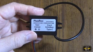 PlusRoc Waterproof DC 12V/24V to 5V, 5A Step Down Converter, 25W USB-C Output-SUPER HIGH POWER OUT!
