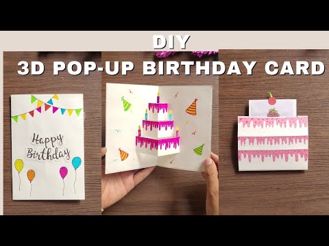DIY 3D Handmade Birthday cards | Pop-up Birthday Card ideas | How to make Easy Birthday card at home