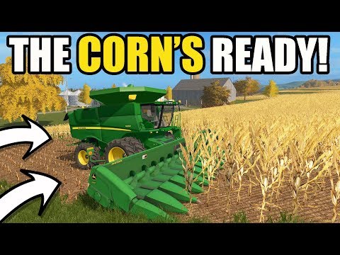 FARMING SIMULATOR 2017 | DIGGING INTO THE FIRST CORN FIELD | CLAAS LEXION & JOHN DEERE | EP #38