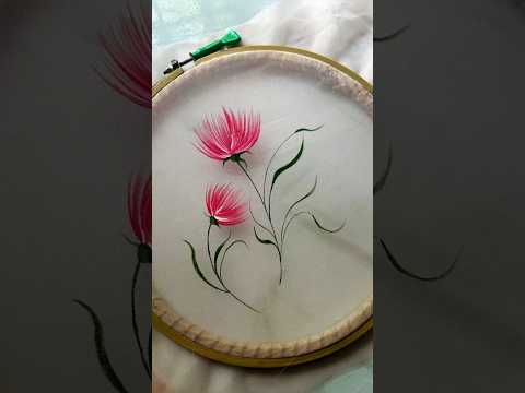 Organza fabric painting! Detailed video is up on my channel. #shorts