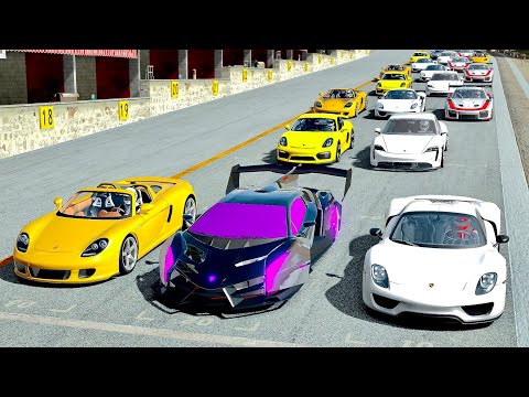 Lamborghini Veneno GTR vs Porsche Hypercars at Highlands