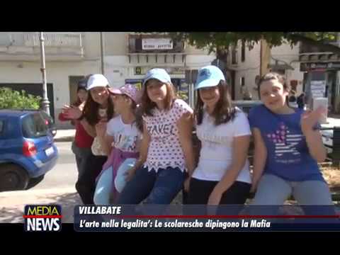 Villabate: L'arte nella legalità, le scolaresche dipingono la mafia