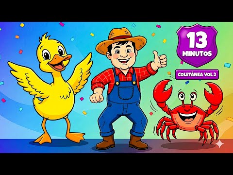 🦆 Patinho Colorido, Seu Lobato e Caranguejo: Cante e Dance nessa Festa – 13 Min ✨🎶 (Vol. 2)