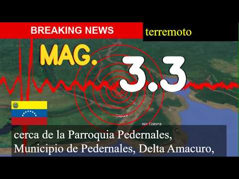 😱🚨 Terremoto Hoy: ¡Justo Ahora! Magnitud 3.3 Cerca Cerca De La Parroquia Pedernales, Municipio De Pe