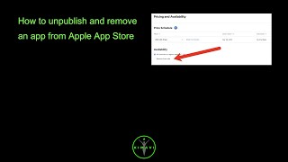 How to unpublish and remove an app from Apple App Store
