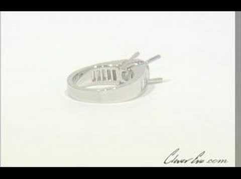 Long Baguette Diamond Semi-Mount (1.20 ct. tw.)