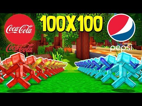 100 COCA COLA ORDUSU VS 100 PEPSİ ORDUSU 😱 - Minecraft