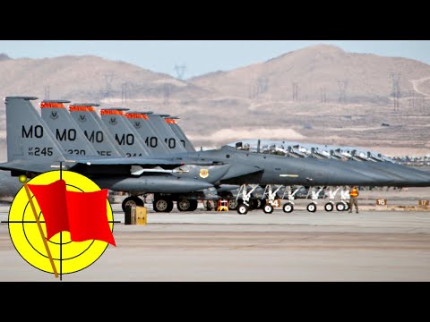 Intense Red Flag combat exercise: USAF and Allied fighter jets in action