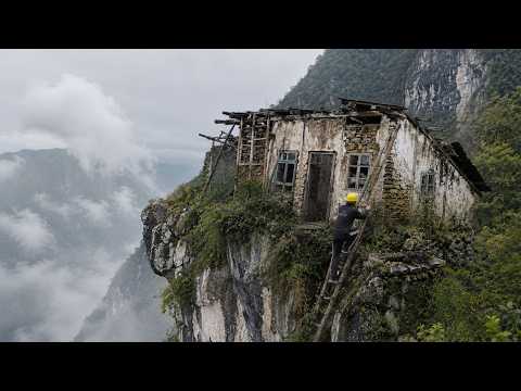 From weak to transformed, he rebuilt a ruined mountain house and became a survival machine