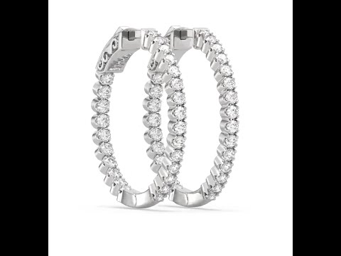 Large diamond hoop earrings