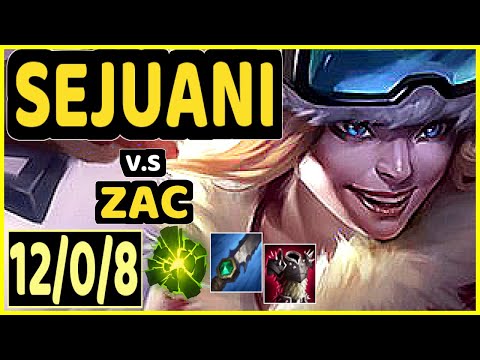 PEANUT (SEJUANI) vs ZAC - 12/0/8 KDA JUNGLE CHALLENGER GAMEPLAY - KR