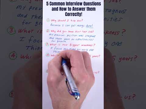 5 Common Interview Questions and How to Answer Them Correctly 😇