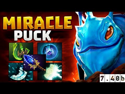 MIRACLE- PUCK is UNSTOPPABLE 😱 | GODLIKE MID GAMEPLAY | 7.40b