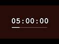 5 Hour Timer Coconut Brown Vibes Countdown No Music