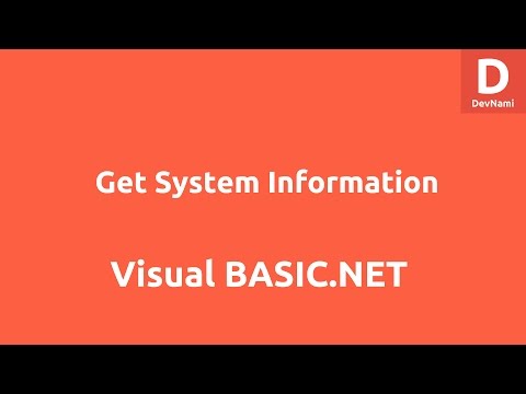 Get System Information using VB NET Console Application