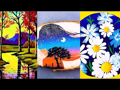 42 Easy Acrylic Painting Ideas for Beginners | 2023 Mega Compilation Part.91