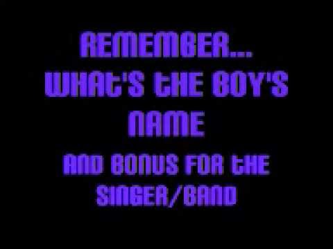 Music Quiz - Boys Names