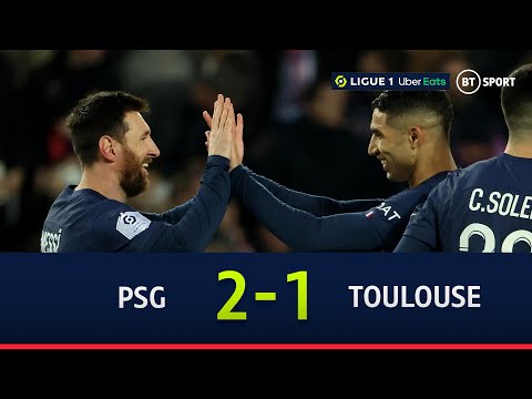PSG vs Toulouse (2-1) | Messi and Hakimi score stunners! | Ligue 1 Highlights