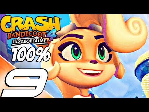 Crash Bandicoot 4: It's About Time - Gameplay Walkthrough Part 9 (100%) All Gems, Boxes, Relics