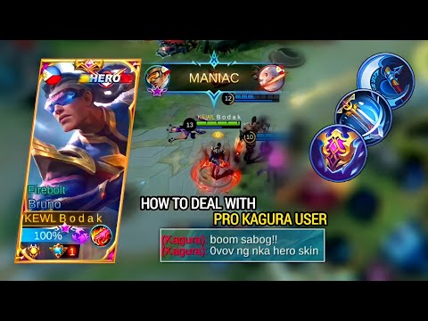How to deal with pro Kagura user!? | BRUNO BEST BUILD AND EMBLEM MLBB