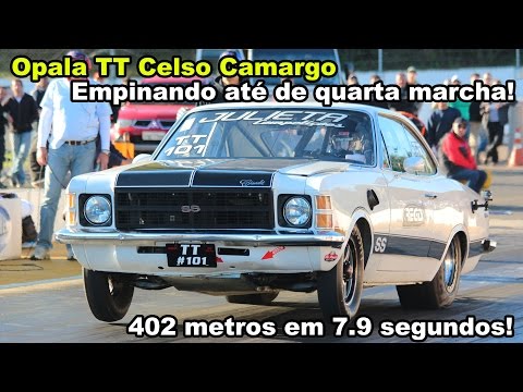 Opala TT Celso Camargo - Empinando até de quarta marcha e casa dos 7 segundos!