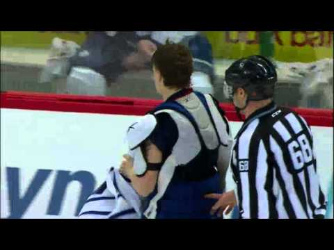 Luke Schenn Fights Nick Foligno - March/17/2012