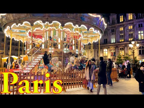 Paris, France 🇫🇷- Paris Christmas Lights 2021 | Paris walking tour 4K | Paris 4K | A Walk In Paris
