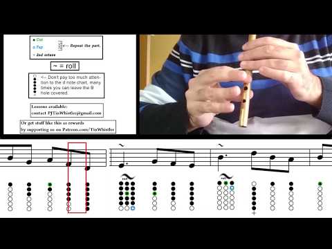 [Tin whistle TUTORIAL] How to play the tin whistle - Gallagher's Frolics (jig)