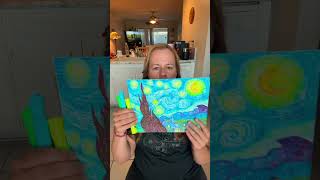 I recreate masterpieces with highlighters. here’s Starry Night #art #painting #drawing