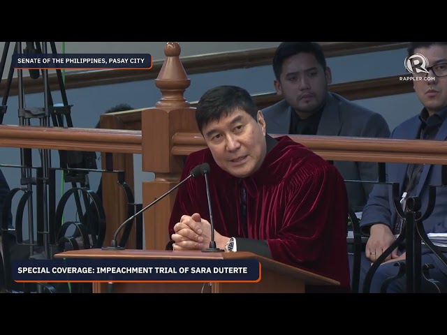 LIVE UPDATES: Impeachment trial of Vice President Sara Duterte