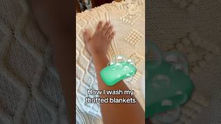 How I wash all of my #thrifted #handmadeblankets #reels #crochet #cozicrochetco #weavingdreams