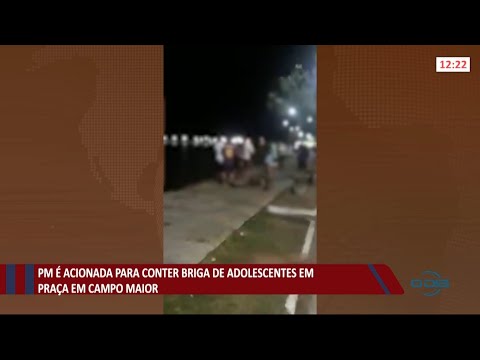 Polícia Militar é acionada para conter briga de adolescentes em praça de Campo Maior 03 08 2021