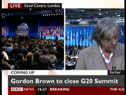 Bob Geldof at the G20 in London